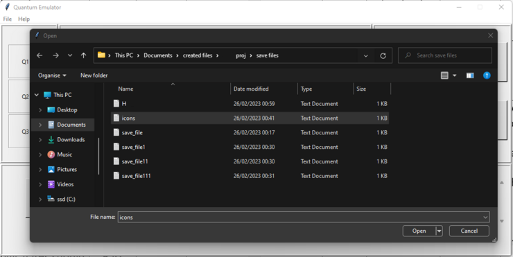 Plain UI of emulator